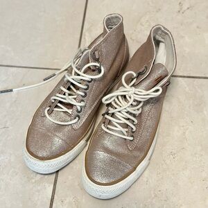 NEW Diesel Suede Metallic High-Top Sneakers